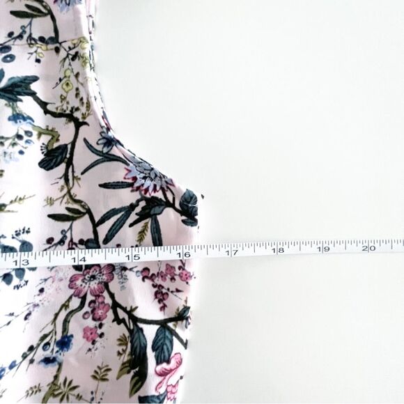 Catherine Malandrino Dress Floral Summer Button Up Womens S Drawstring Tie Waist - Picture 4 of 7